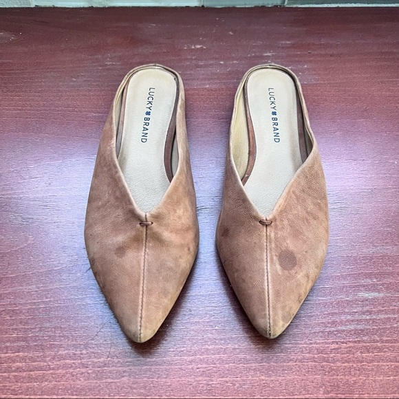 Lucky Brand leather upper slide sandals 7.5M - Picture 2 of 5